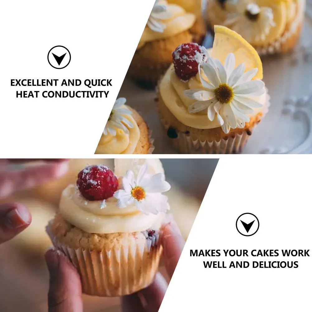 46Pcs Oxidation Resistant Aluminum Alloy Tart Molds Nonstick Quick Heat Conductive Baking Cups for Egg Tarts Muffins Desserts