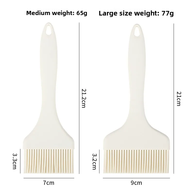 Large Integrated Wide Head Silicone Basting Brush, BBQ & Electric Skillet Sauce Oil Cooking Brush