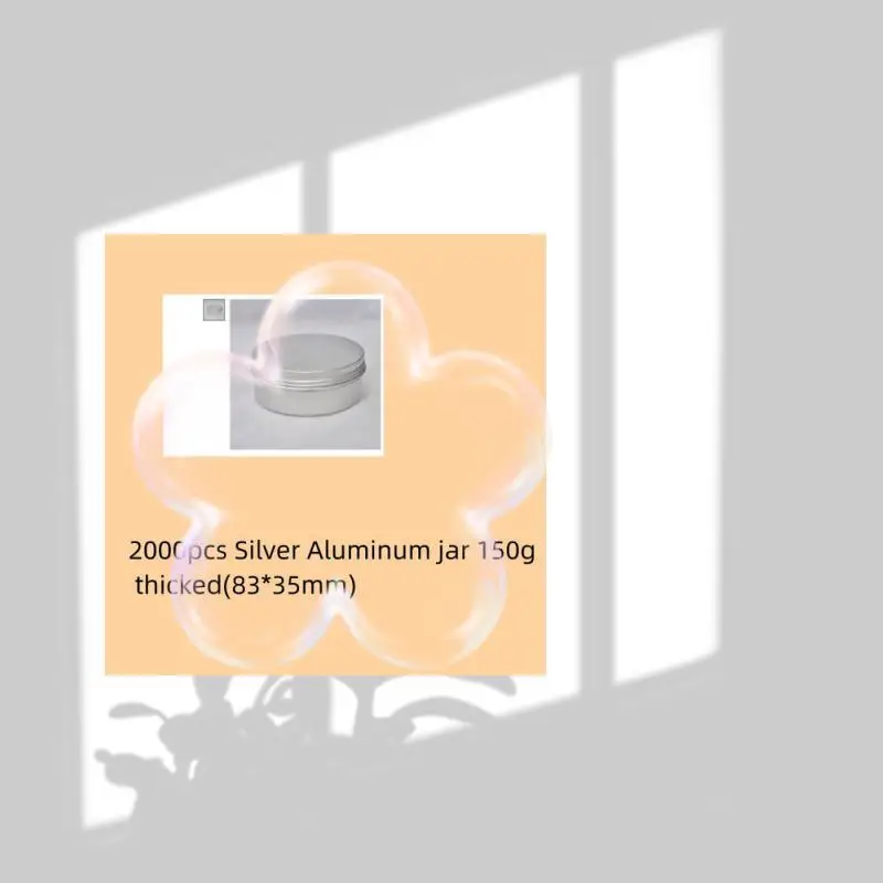 2000pcs Silver Aluminum jar 150g thicked(83*35mm)