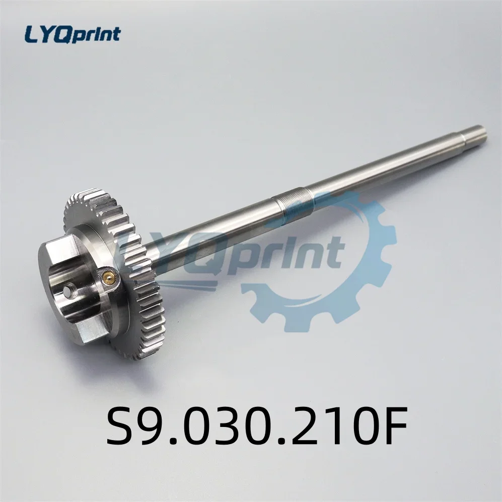 Heidelberg Water Roller Gear Shaft 44 TeethStainless Steel Thread  S9.030.210F Printing Machine Parts