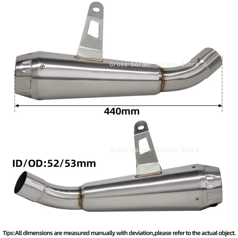 FOR Kawasaki  Exhaust Modified Z900 Series Arrow Baseball Mid Tail Integrated 51MM 17-25 Years