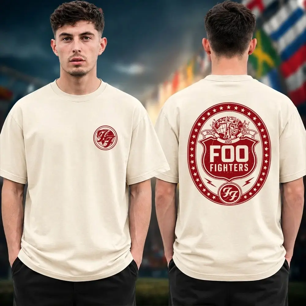 Foo Fighters Take Cover Tour 2026 Graphic Print T-shirt Summer Pure Cotton Crew Neck Y2k Fashion Casual Short Sleeve Tees Unisex
