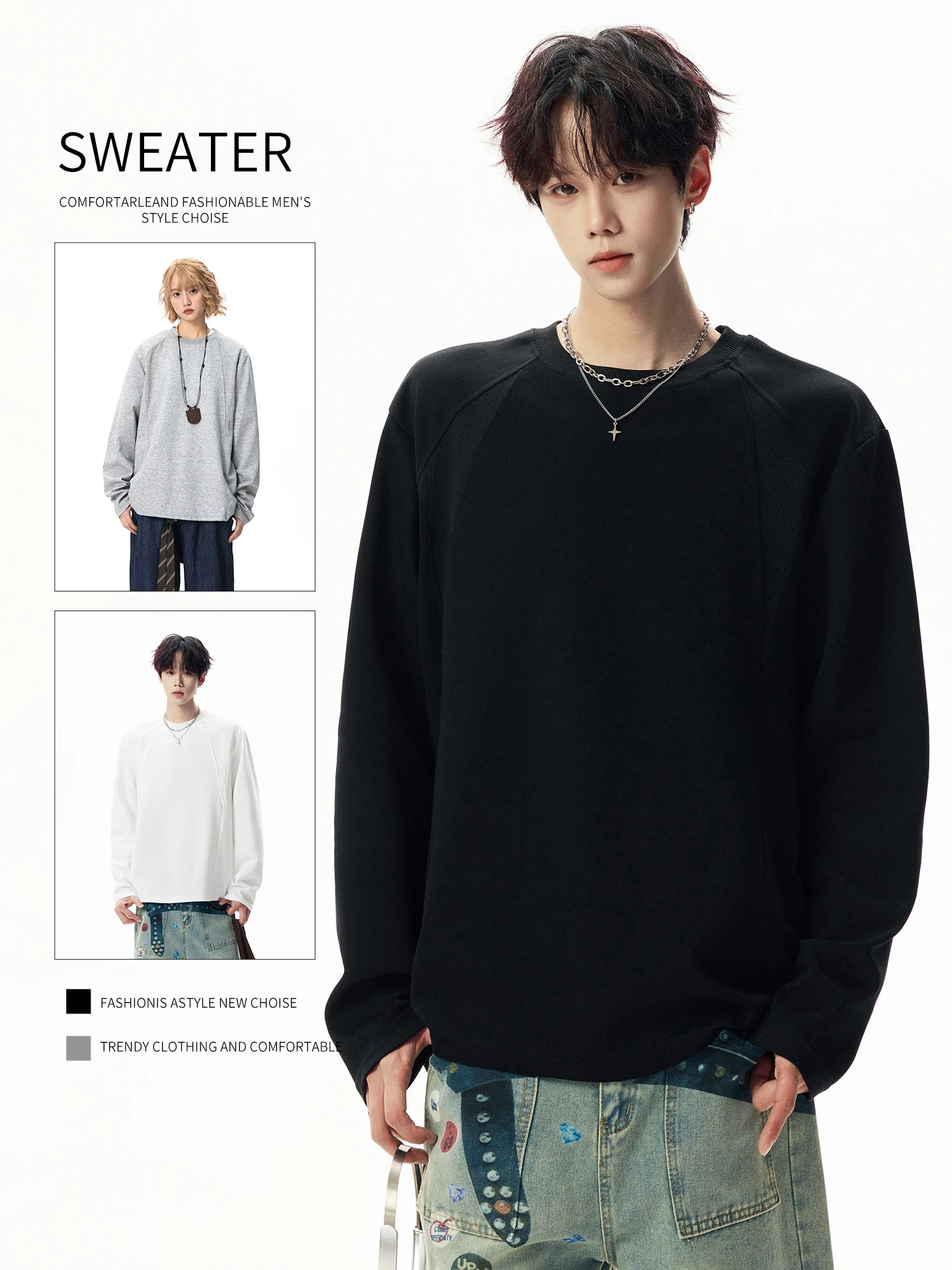 

Американская хлопковая футболка с круглым вырезом и длинным рукавом, свободного кроя, молодежная, осенняя, модная, универсальная.