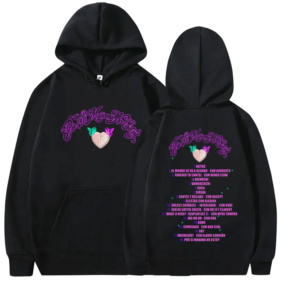 

Rapper Omar Courtz Por Si Manana No Estoy Graphic Hoodie Men Women Fashion Hip Hop Oversized Sweatshirt Male Vintage Streetwear