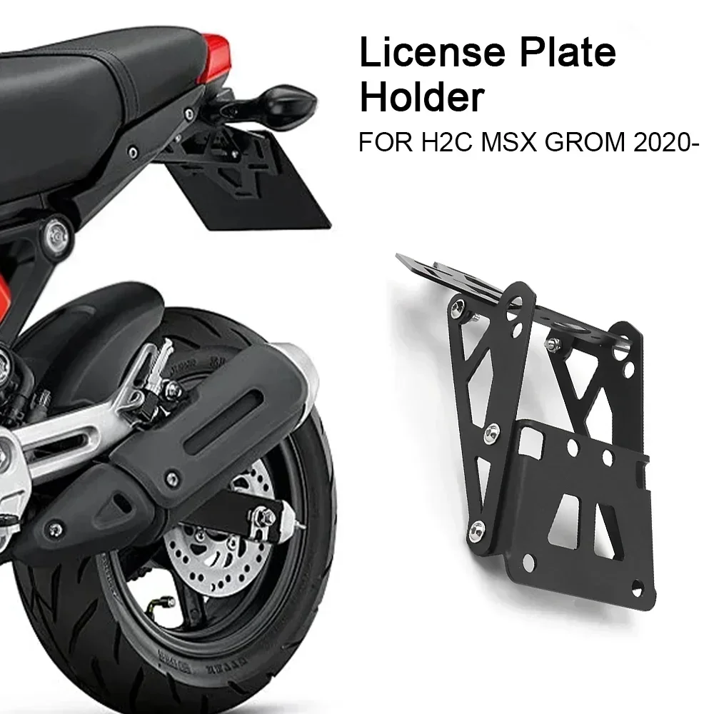 New Motorcycle Accessories H2C MSX GROM License Plate Holder LED Lights Turn Signal For HONDA H2C Msx Grom 2020 2021 2022