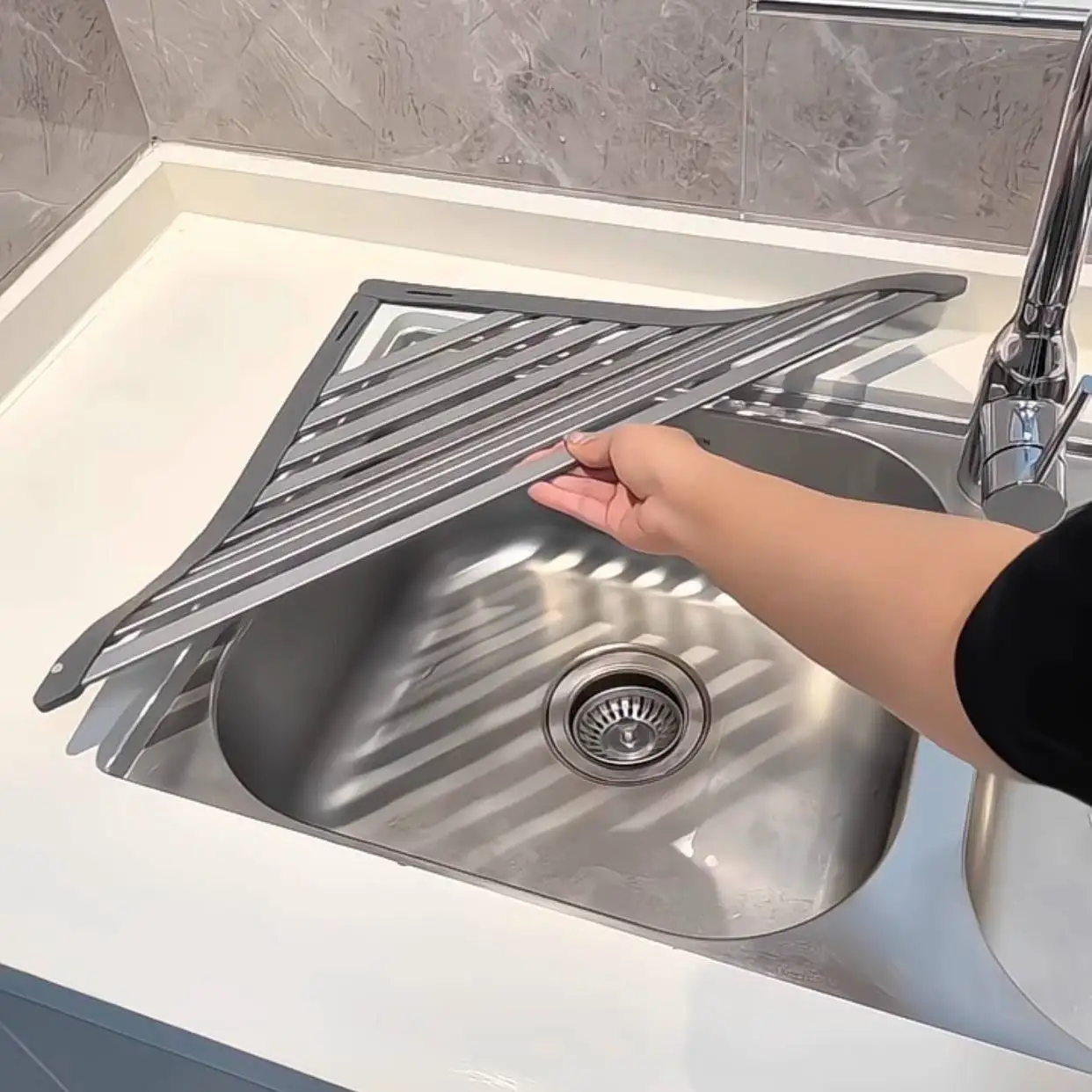Kitchen Helper Foldable  Drain Rack for Dishwasher Chopsticks Plates Drain Board Compact Storage Organizer view 4