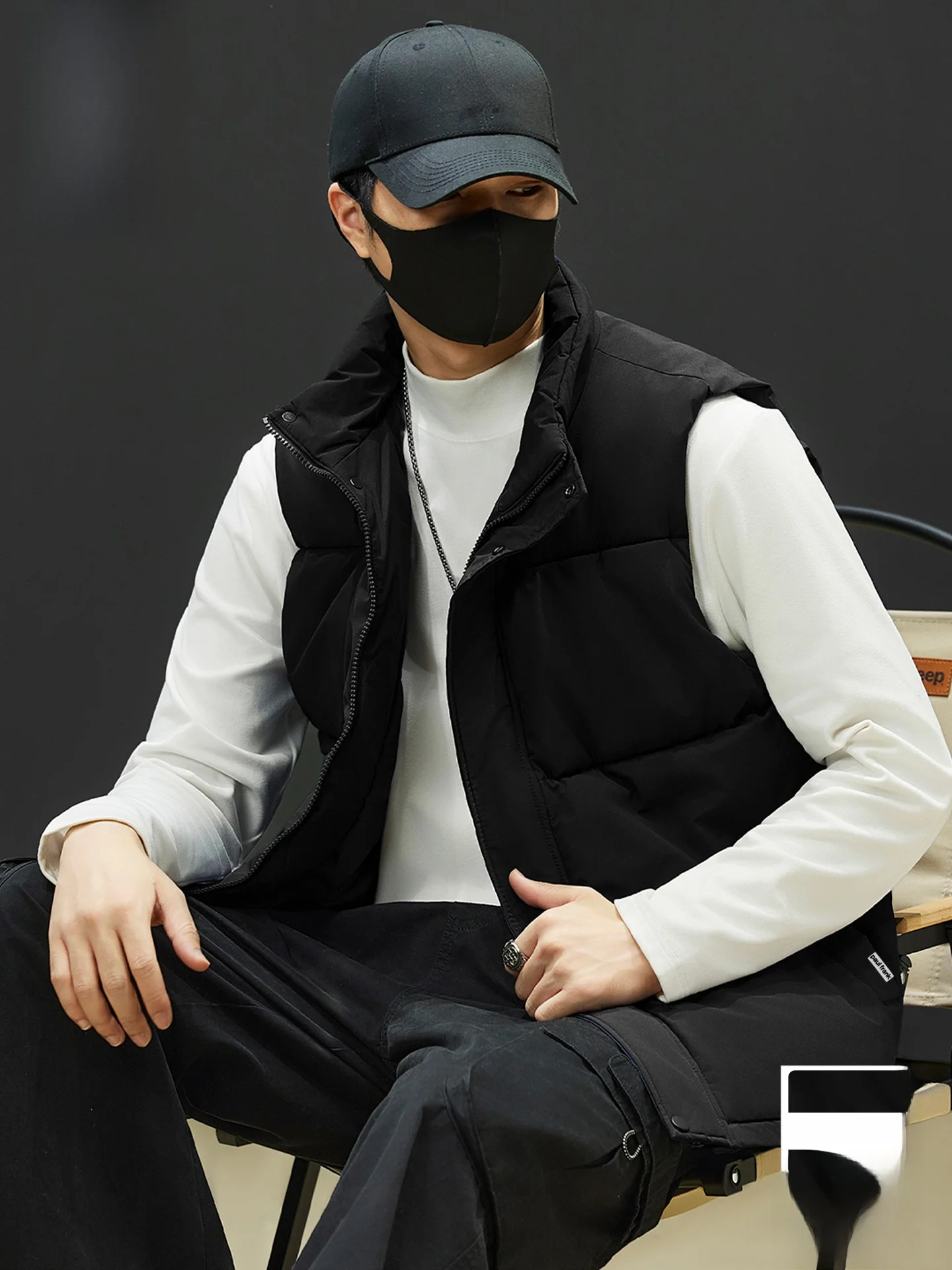 

M Bla Cotton Vest Autumn Winter Warm Stand Collar Jaet Outerwear Thi D M Faion Casual Clothes