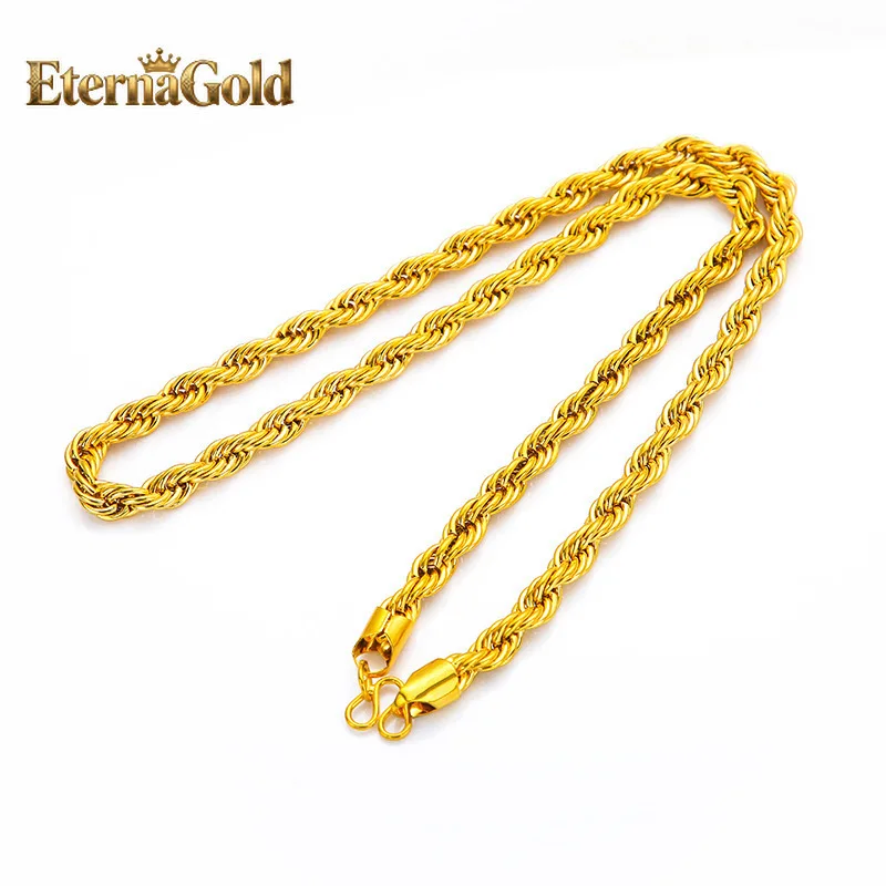 

EternaGold Twist Boss Necklace 24K Gold AU999 Unisex - Elegant, great for gifting business professionals