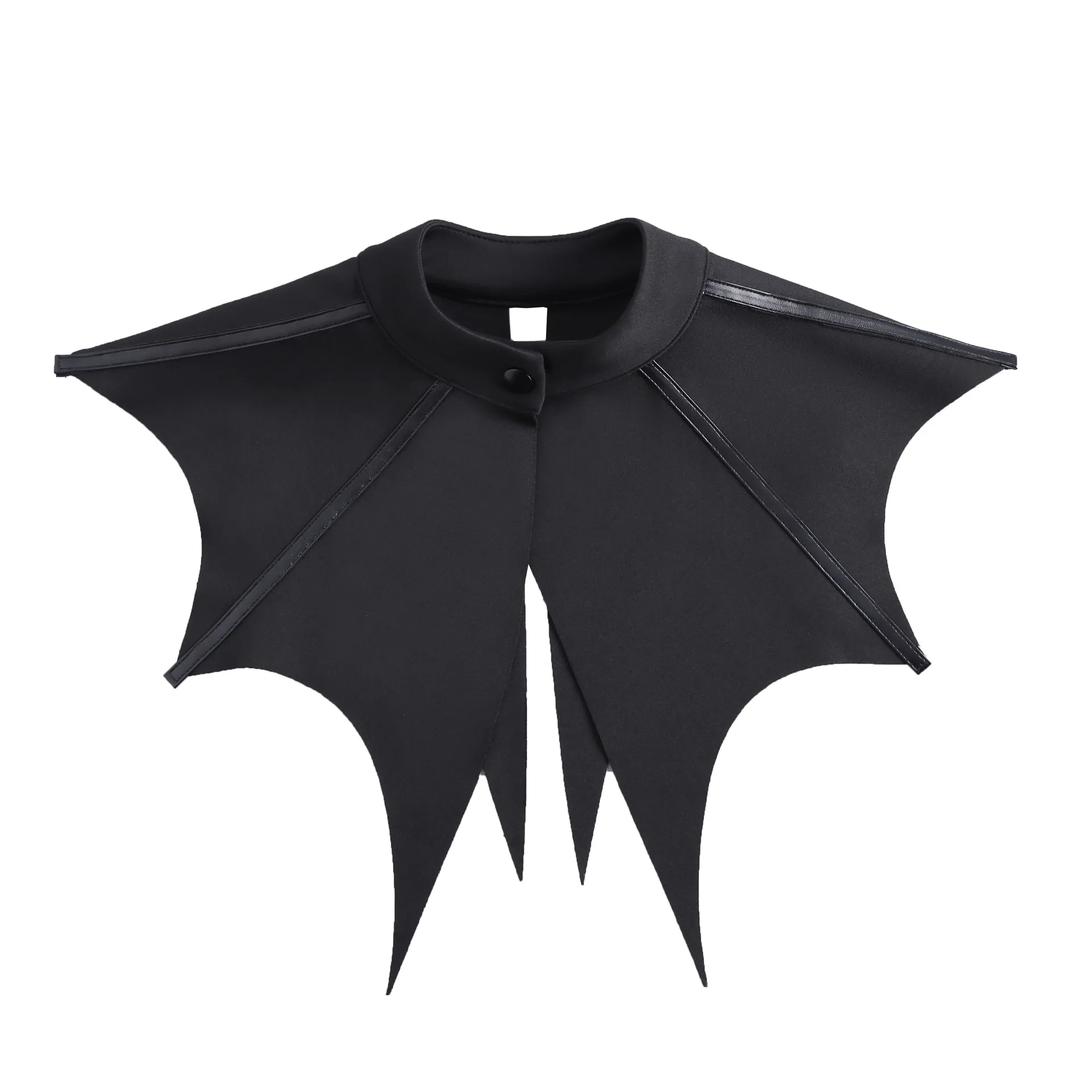 Dark Gothic Bat Cape Collar with Tie-on Cuffs Vampire Costume Halloween Accessory Set view 5