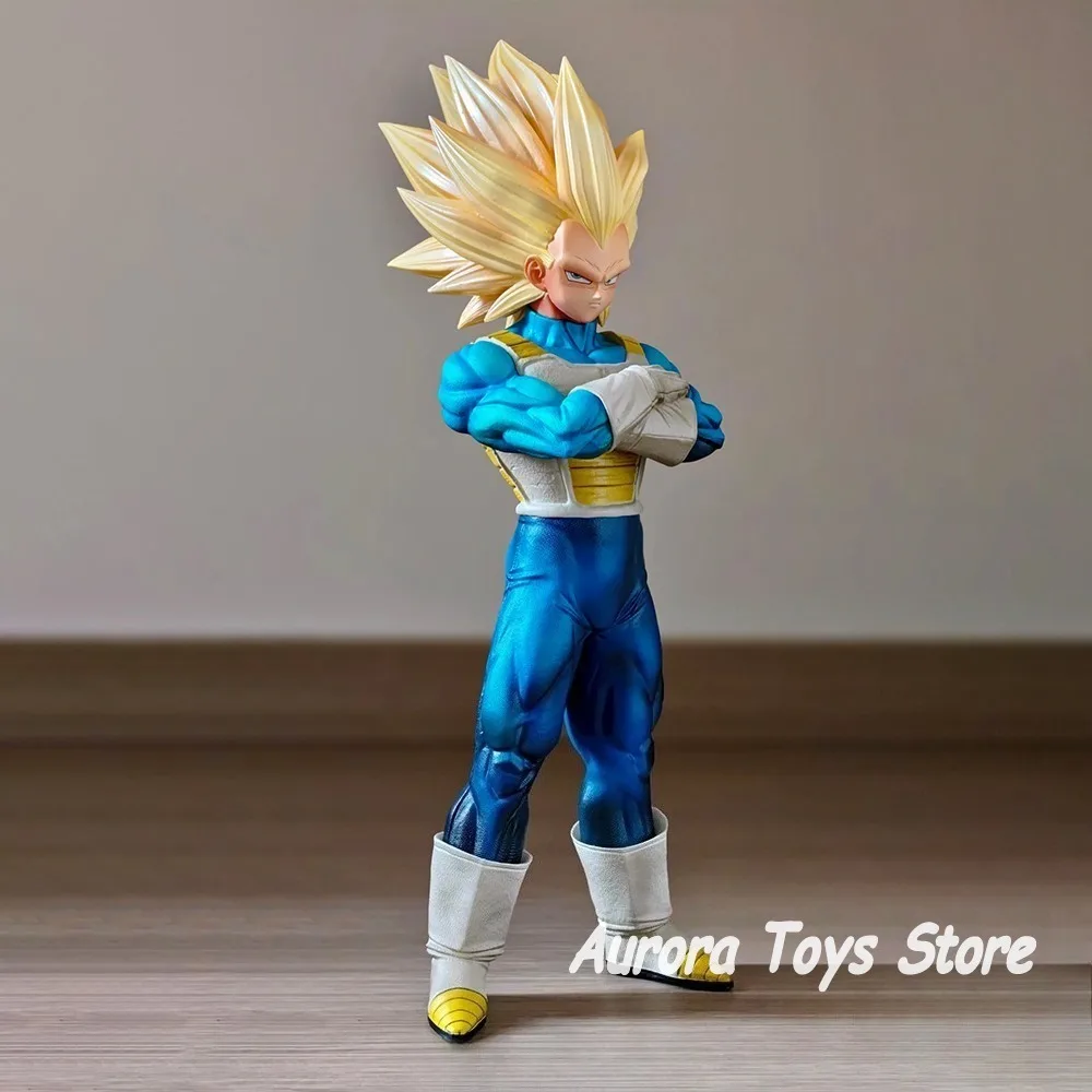 Figurki Anime Dragon Ball Z 31-33cm SSJ3 Trunks Vegeta Figurki Akcji Statuetki Pvc Ozdoby na Biurko Kolekcja Model Zabawki Prezenty