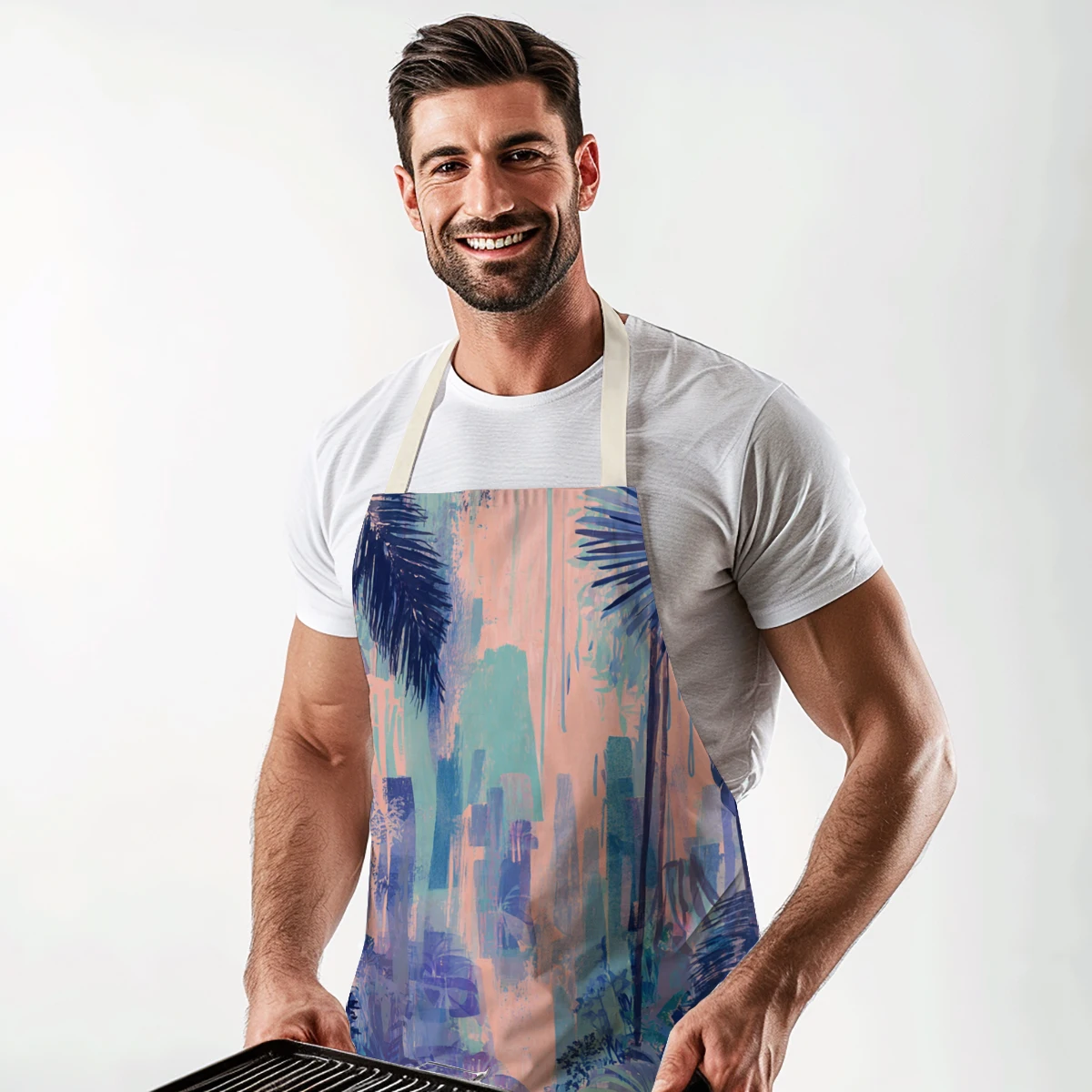 Swirl Art Pattern Polyester Apron - Stylist Apron for Art Painting, Comfortable Apron for Artists & Painting Lovers