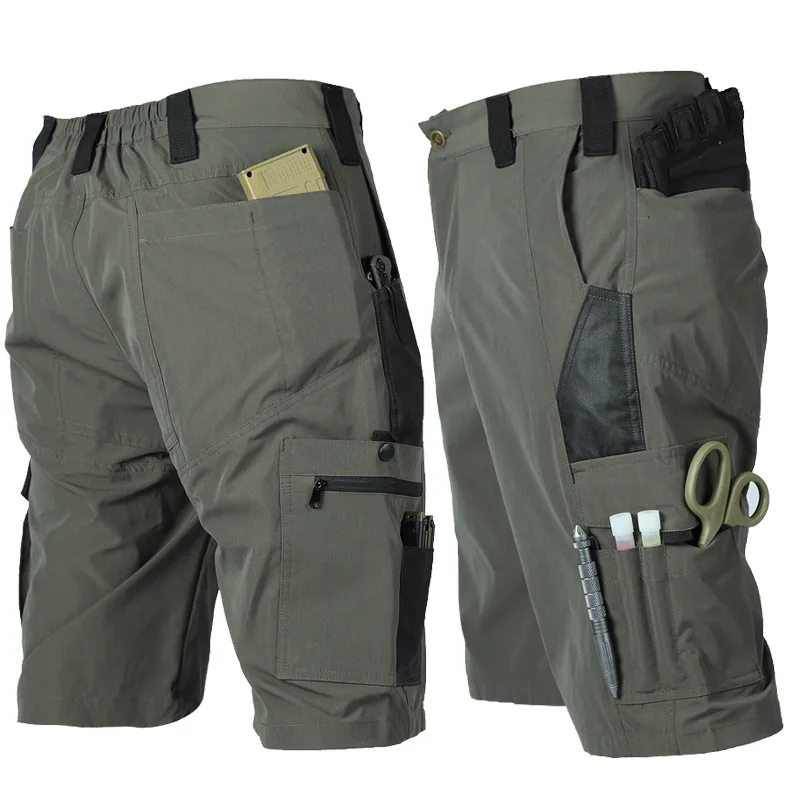 Tactical Camouflage Shorts Outdoor Work Pants Men's Multi-pocket Casual Cargo Short Pants Quick Dry Wear-resisting Shorts Male