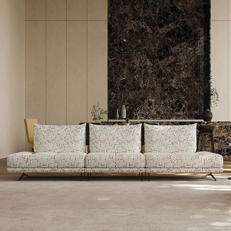 

#Italian Minimalist Fabric Sofa Dynamic Island Style Modern Design Sectional Set For Apartment And Villa Living Rooms