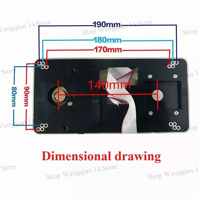 1Set Universal Electronic Password Lock Panel Lock Disc Lock Core Digital Display Button Accessories