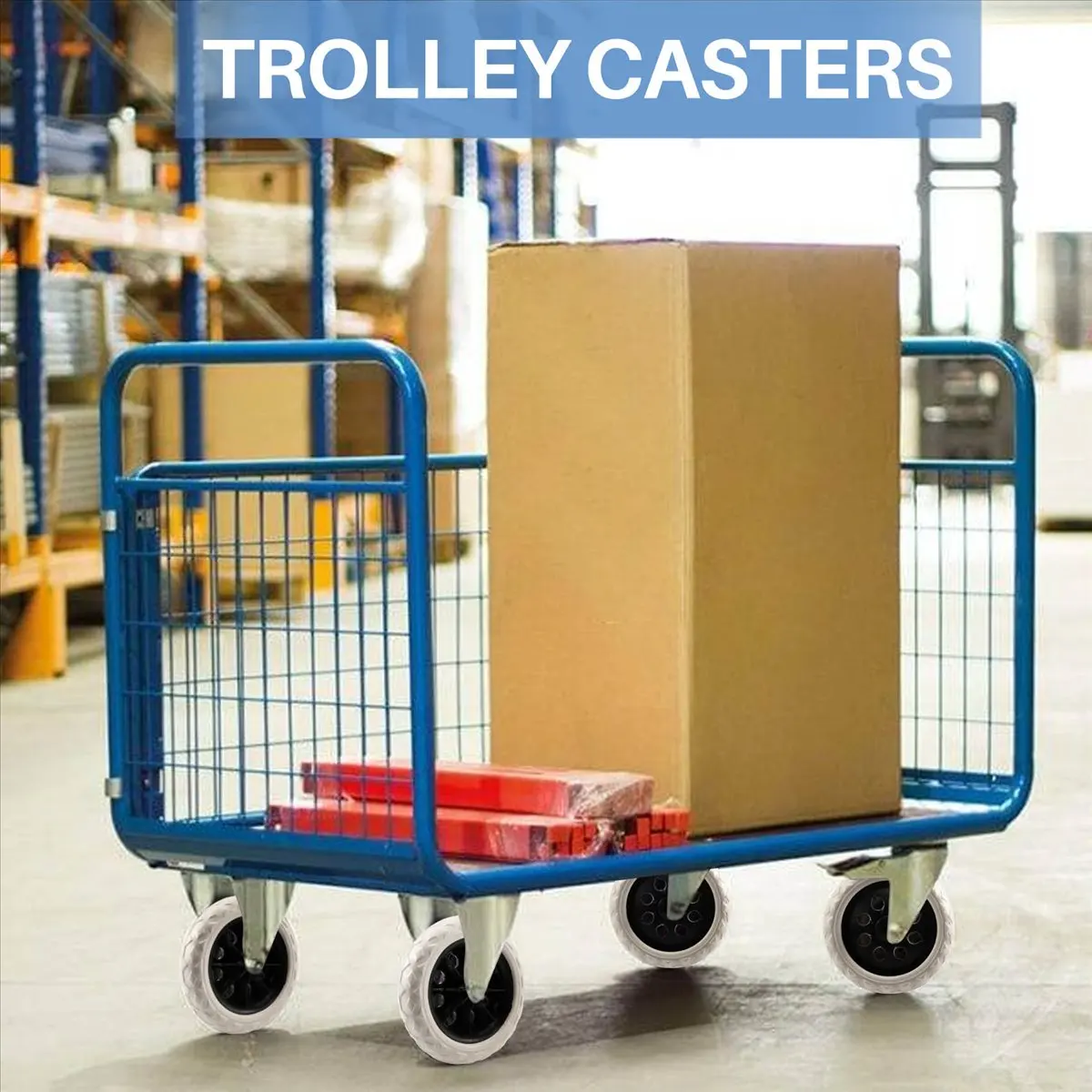 AA77 NEW Black White Plastic Core Foam Cartwheel Casters