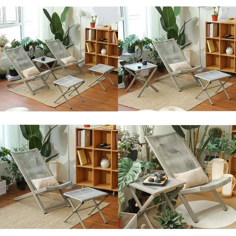 Outdoor Folding Rattan Lounge Chair Garden Furniture
