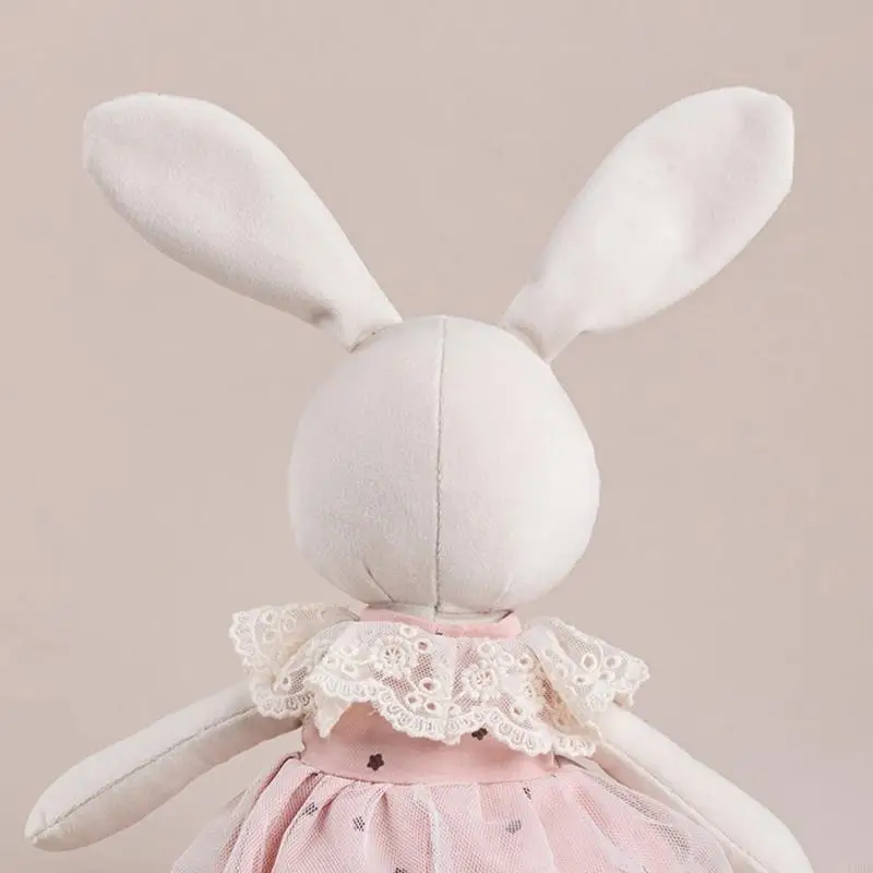 Soft Plush Rabbit Doll Dressingup Sleeping Doll Comfort Toy For Kids Toddler L8RB