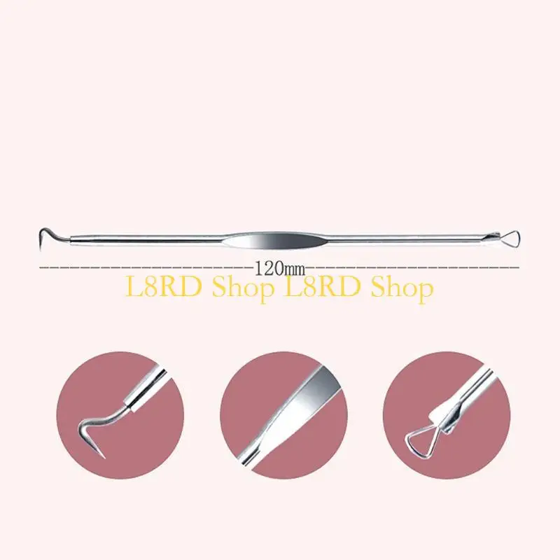 L8rd 4pcs aço inoxidável Remoção acne A agulhas