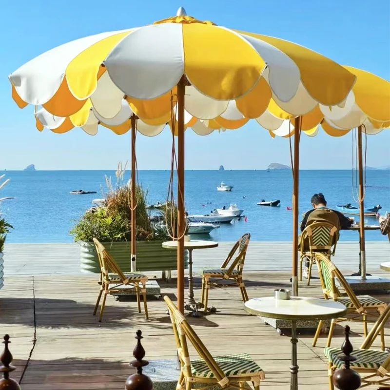 Outdoor mid-column umbrella courtyard outdoor sun umbrella swimming pool beach beach parasol garden open-air balcony Roman umbre