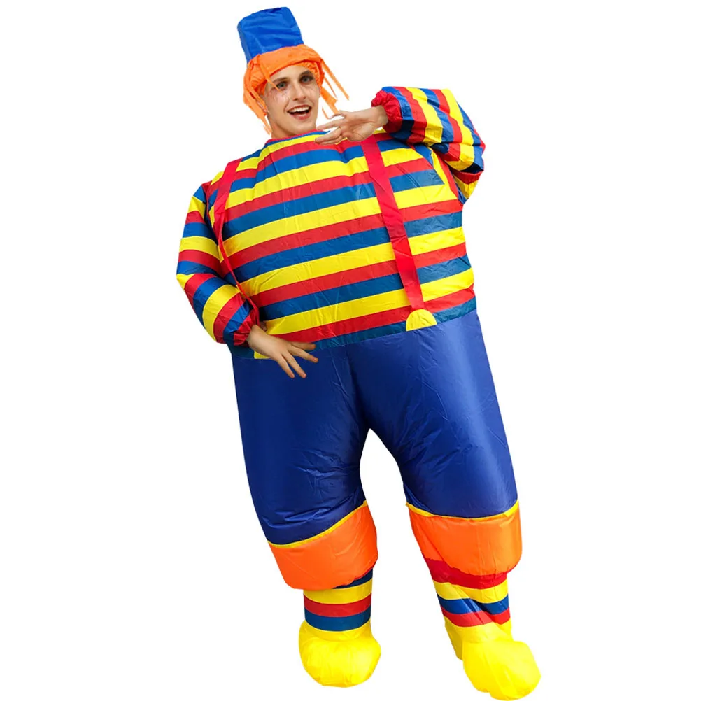 

Inflatable Clown Costume Halloween Party Outfit Adults Kids Suit Fancy Dress Circus Theme Cosplay Clothing
