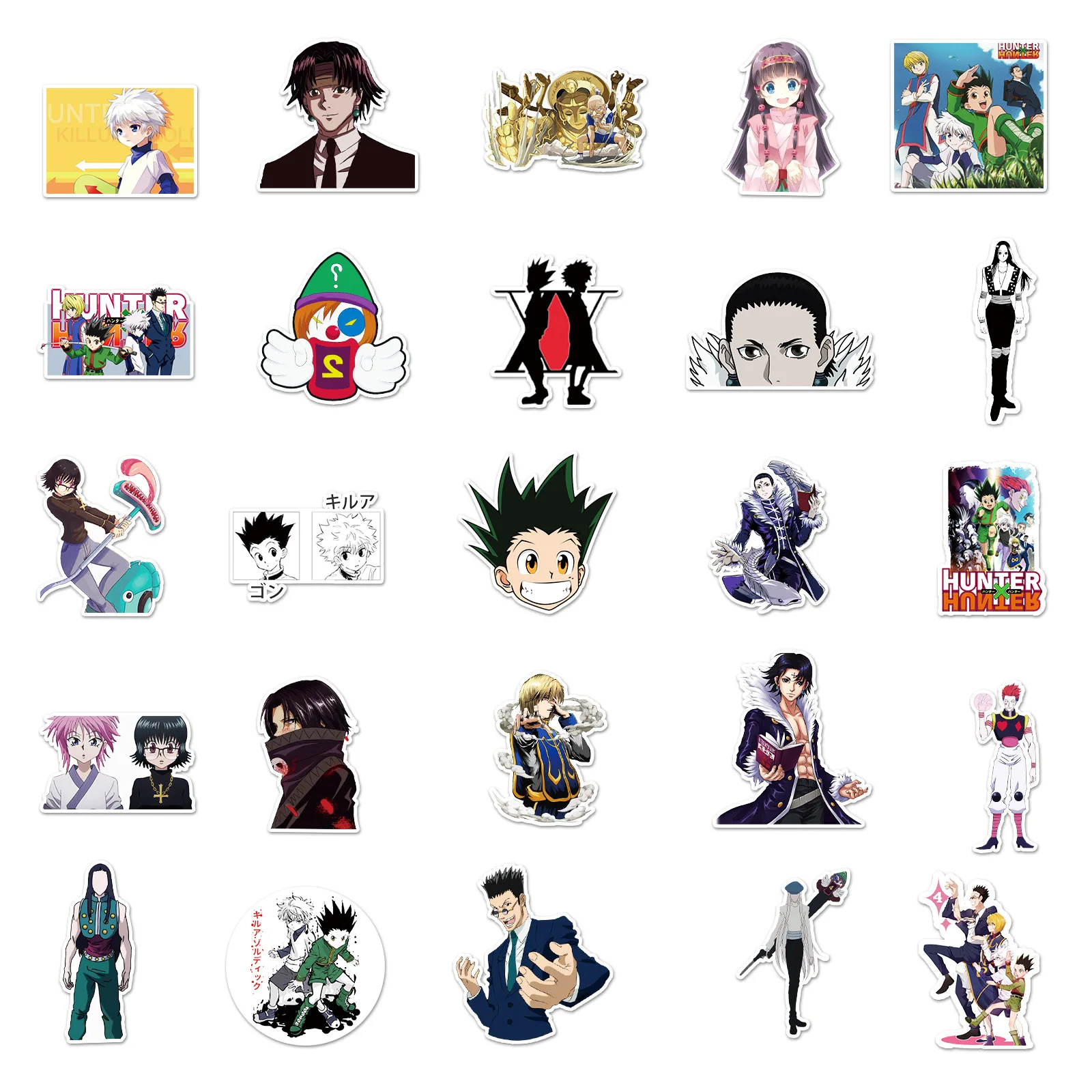 50 Pcs Anime Hunter Cartoon Waterproof Sitcker Professional Hunter Anime Peripherals DIY Notebook Bicycle Decor Toys Gifts