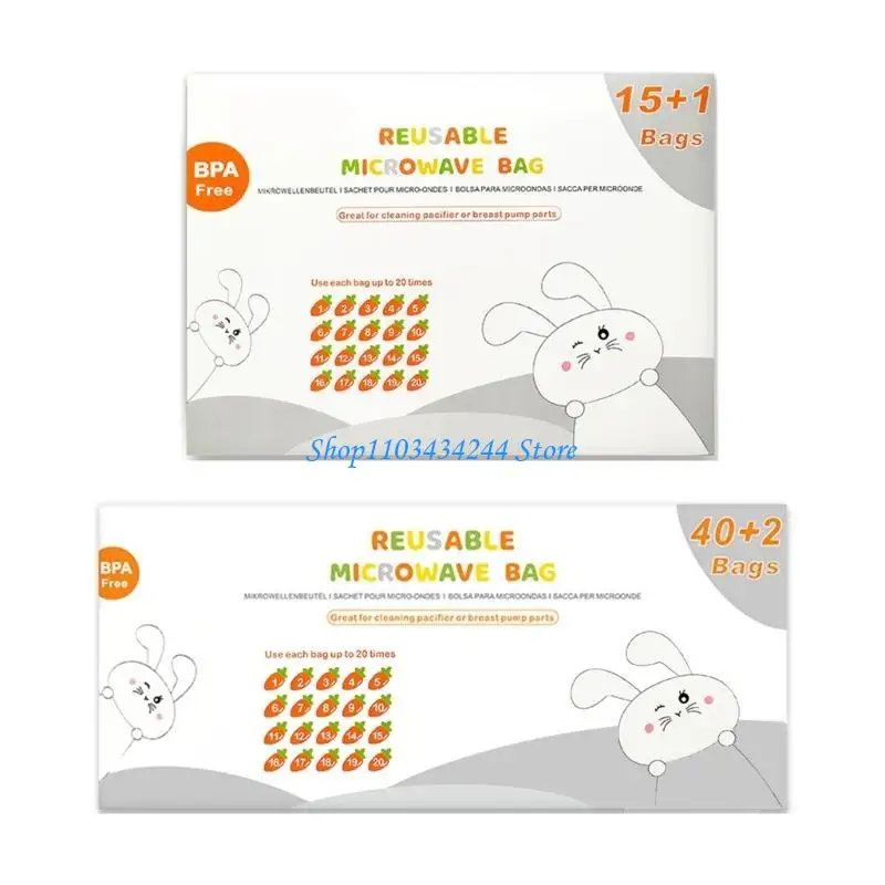 Universele magnetronsterilisatorzakken, set 1 set magnetronreinigingszakken voor babyflessen, borstkolfaccessoires