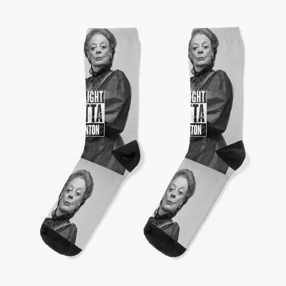 

Straight Outta Downton Socks cute cycling Crossfit bright garter Socks For Man Women's