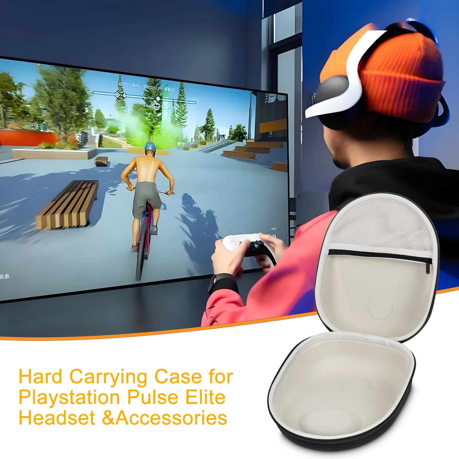 Custodia rigida in EVA Custodia da trasporto per Playstation PS PULSE Elite Scatola da viaggio per cuffie wireless per accessori PS PULSE Elite