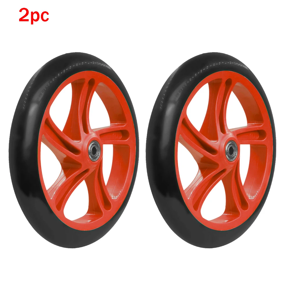 1/2pc Solid Wheels 200mm Adult Scooter for Razor and Adult Kick Scooters with ABEC 7 Bearings Wheels Replacement Scooter Wheel image 3