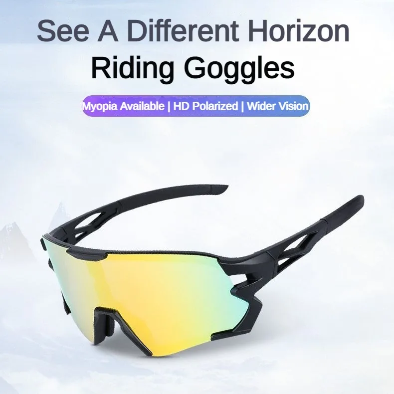 Outdoor PC Sunglasses Men's and Women's Myopia Lenses Bicycle Anti-sand Discoloration Polarized Cycling Glasses Sun Glasses