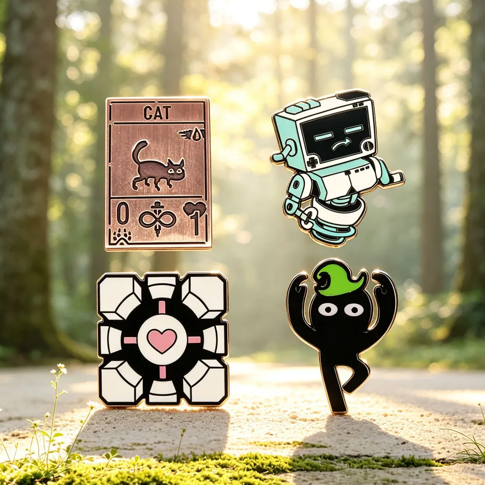 Cartoon Game Inscryption Vintage Cat Enamel Pin Technology Great Transcendence Gamer Periphery Metal Badge Bag Accessories Gift