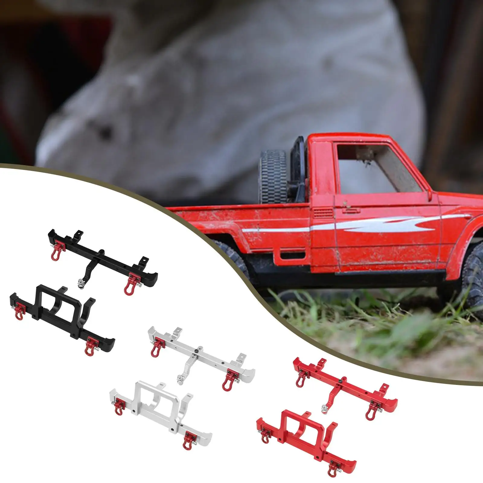1/12 RC Car Front And Rear Parts Accessories, Heavy Duty Metal Guard for LC79 MN82T, DIY Modified RC Vehicle Parts