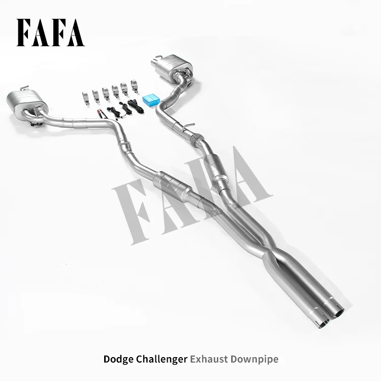 For Dodge Challenger Stainless Steel Exhaust System Mid-tail Electric Valve Exhaust Muffler High-performance Catback Exhaustpipe