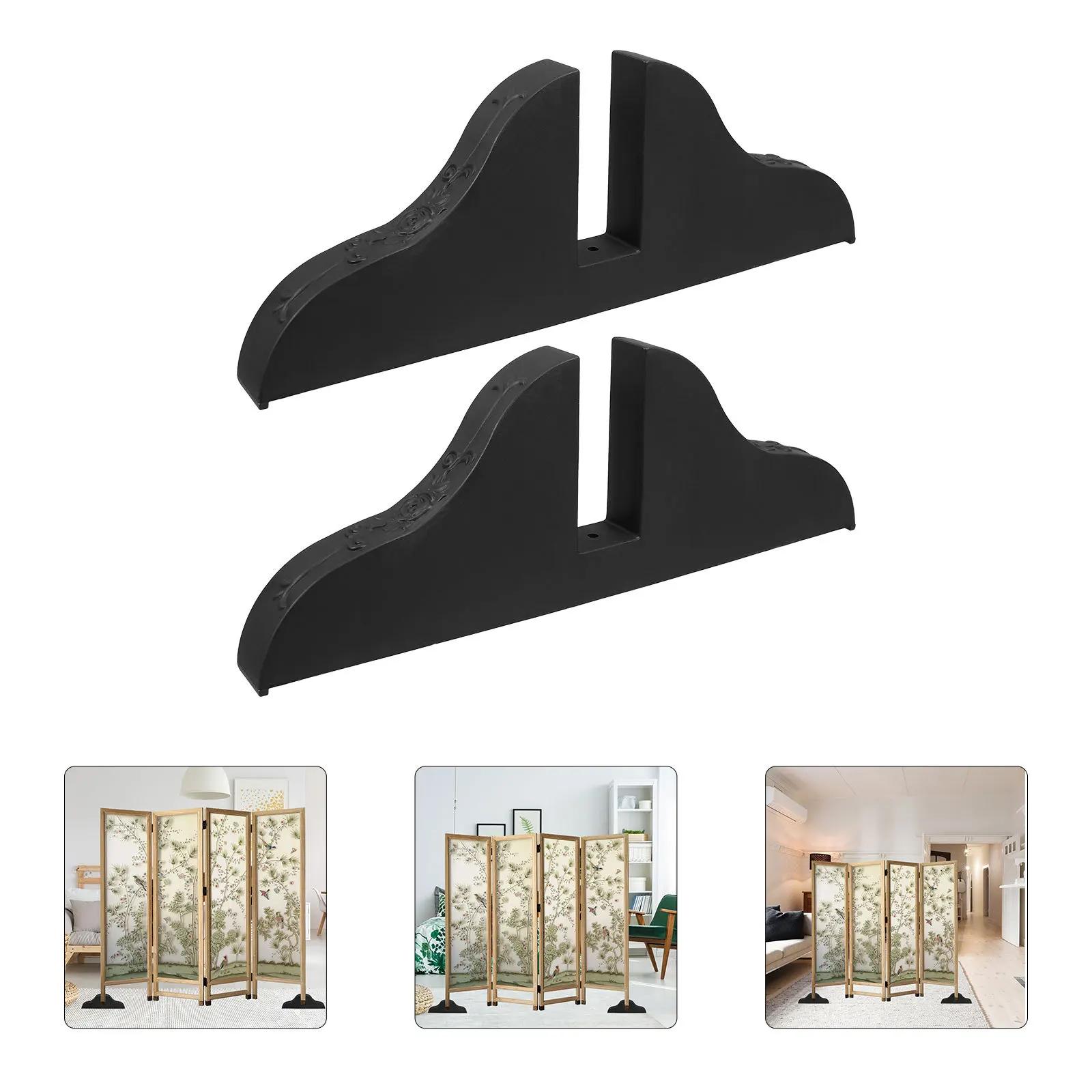

2pcs Room Divider Stand For Folding Screens Privacy Partition Support Base Sturdy Feet Home Office Hotel Classroom Use