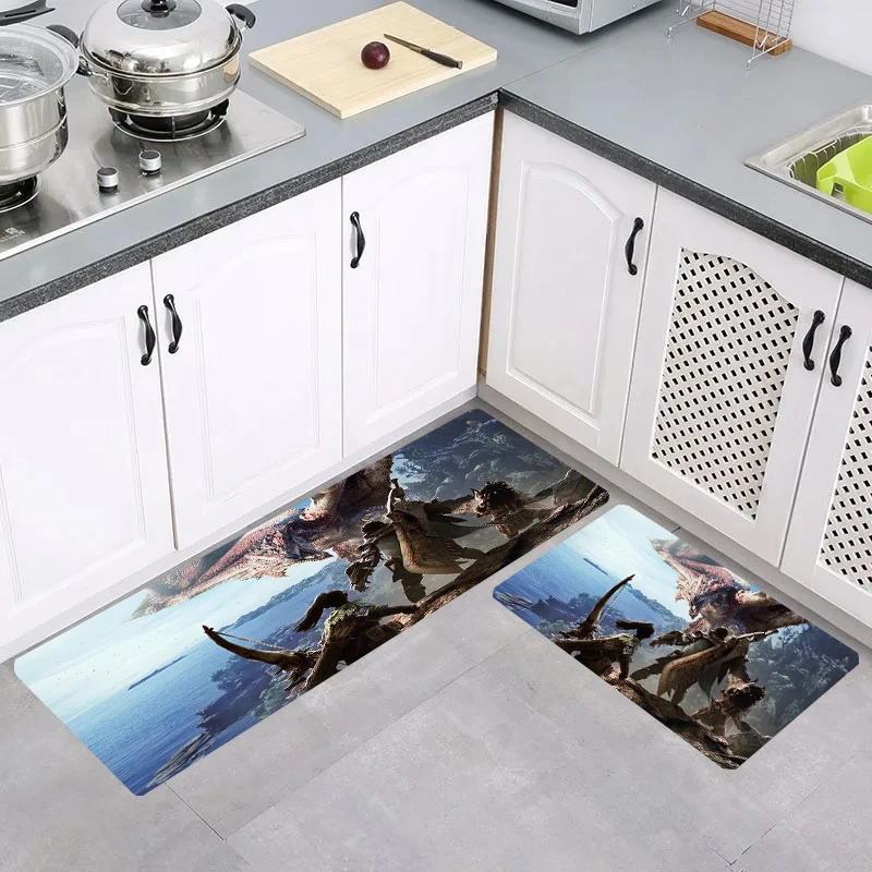 Aesthetic Room Decoration Game M-Monsterr Hunters Doormat Entrance Door Bathroom Mat Carpets Kitchen Rug Rugs Home Balcony Foot