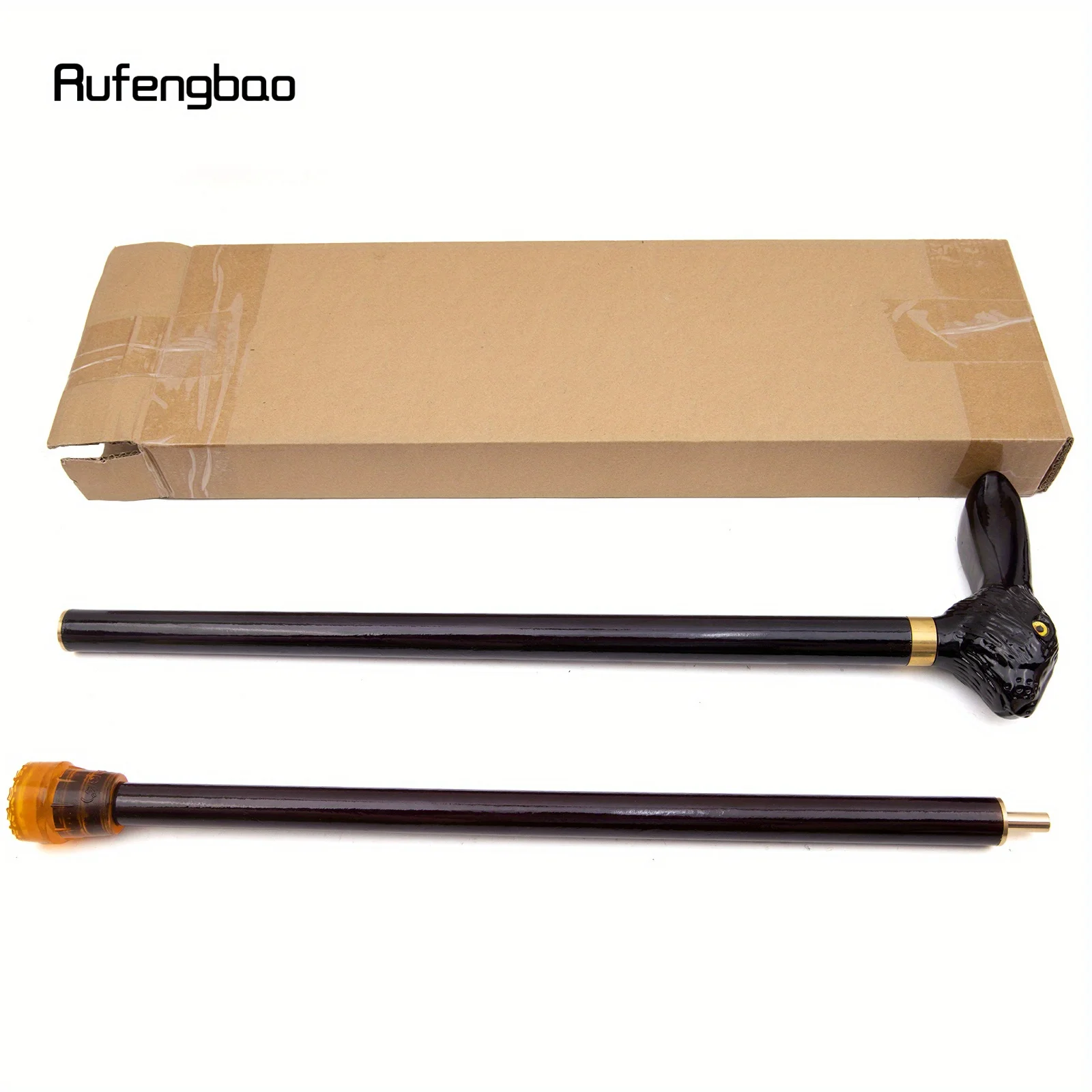 أرنب أسود خشبي موضة عصا للمشي ديكور الخشب عصا للمشي هالوين الصولجان عصا كروسيير أداء المرحلة قصب 96 سنتيمتر