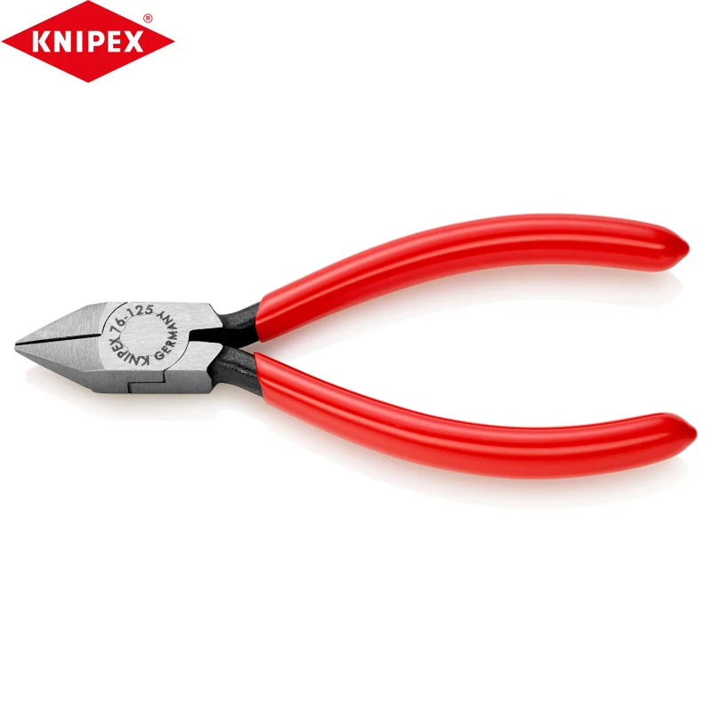 

KNIPEX 76 81 125 диагональный резак острые лезвия плоские высококачественные материалы тонкая работа простота в эксплуатации