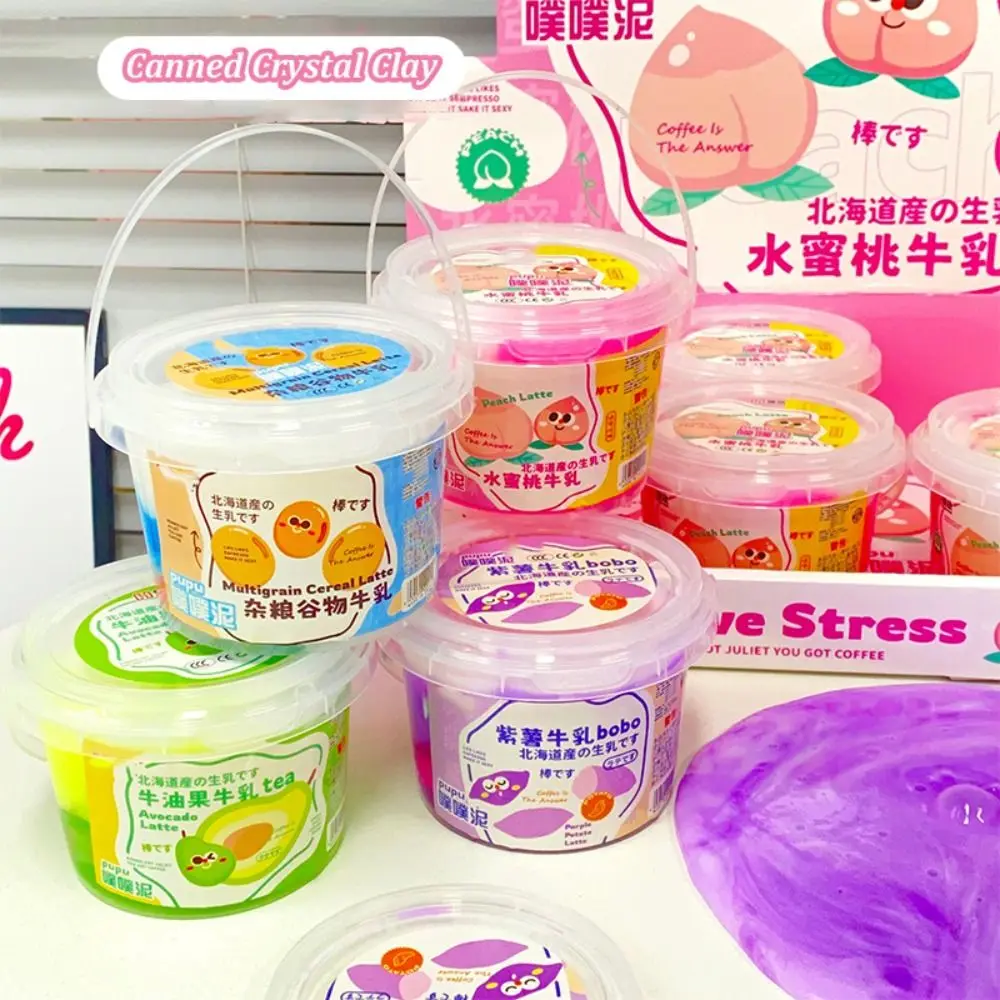Kit de Slime de céréales grossières de pêche, Non collant, cristal Super doux, soulagement du Stress, beurre croquant, cadeaux de fête pour enfants