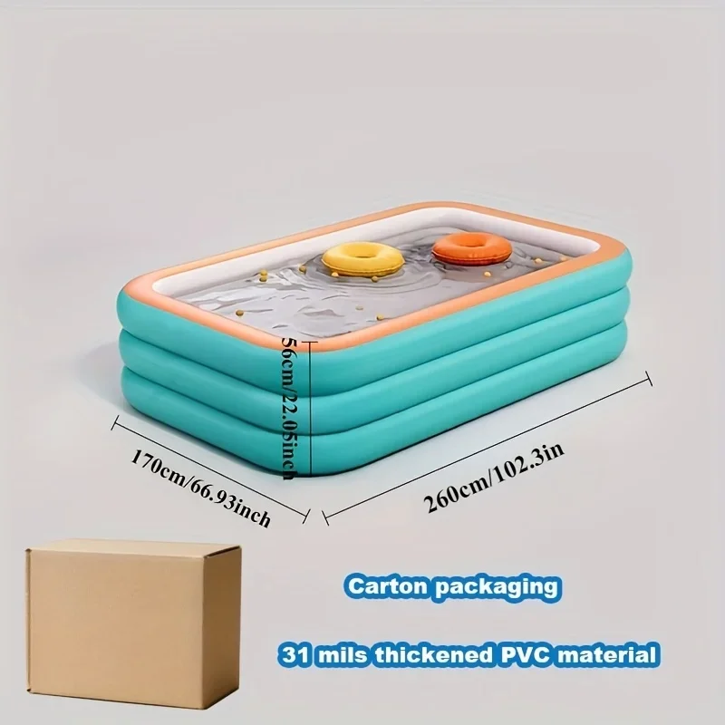 3/4層家庭用インフレータブルプール、PVC厚みのある強化素材、素早くオープン、シンプルなインフレータブル、さまざまなサイズをご用意