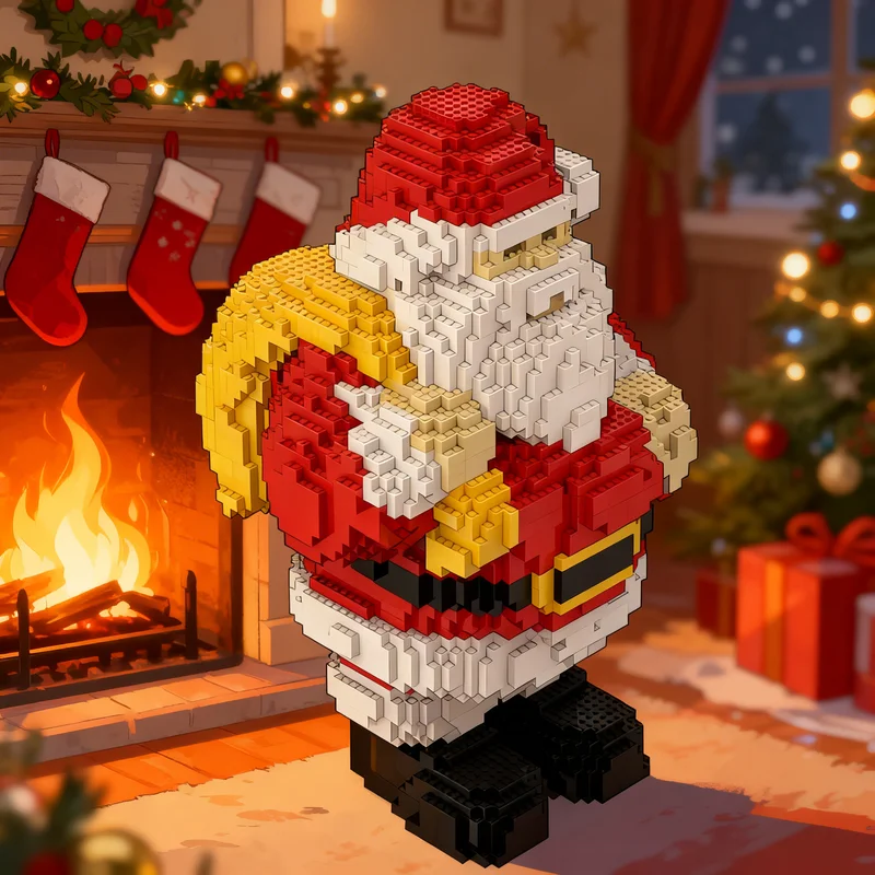 

3343pcs MOC Large Santa Claus Seasonal Christmas Model Building Blocks Creative Gift DIY Display Decor Adult Premium Kids Desk