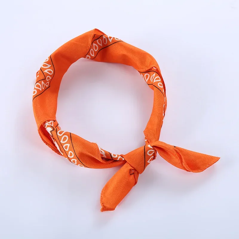 Fashion Women Hair Accessories Bandana Square Scarf  Female Bandanas Headwear Rock Cool Girls Hair Tie Band Head Scarf