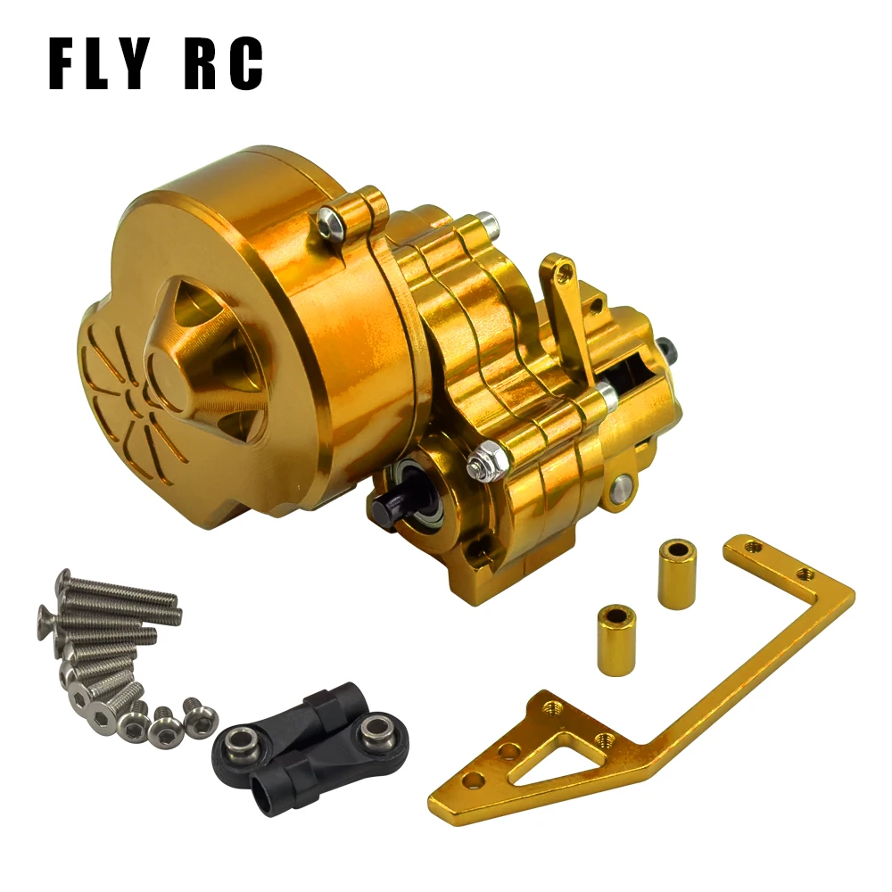 Metal Transmission Cutoff Gearbox Gear Box with Gear For 1/10 Accessories Axial Scx10 Scx10 ii 2 Upgrades Parts Rc Crawler Car