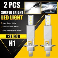 2 PCS H1 LED Headlight Bulbs High Low Beam 6000K Super White Lights Car Fog Lights Auto DRL CSP Chips 12V 24V 80W