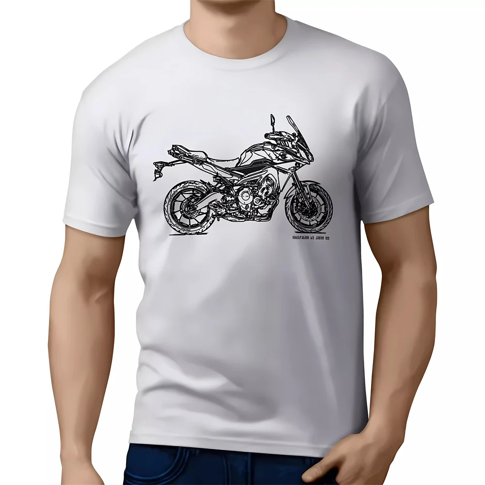 2024 new MOTORCYCLE  T Shirt Pure Cotton Clothing Leisure Short Sleeve O Neck Cool Tee For MT09 Tracer Motorbike Fan