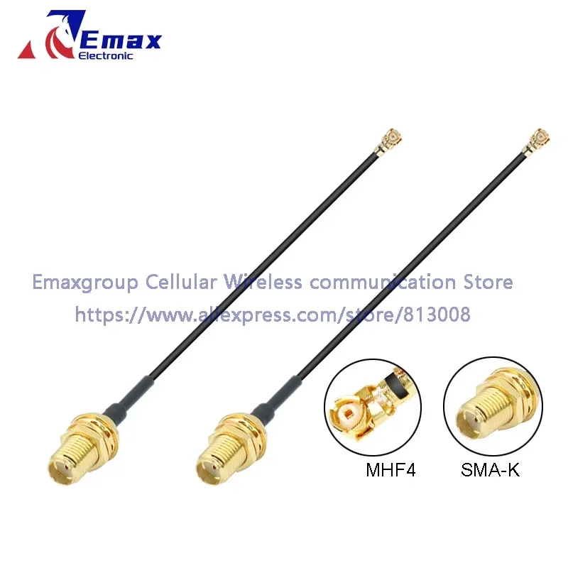 10pcs MHF4 To SMA Female RF Transfer Cable Pigtail For M.2 Module RM520GN-GL FM350-GL EM160R-GL FM190-GL SIM7600G-H
