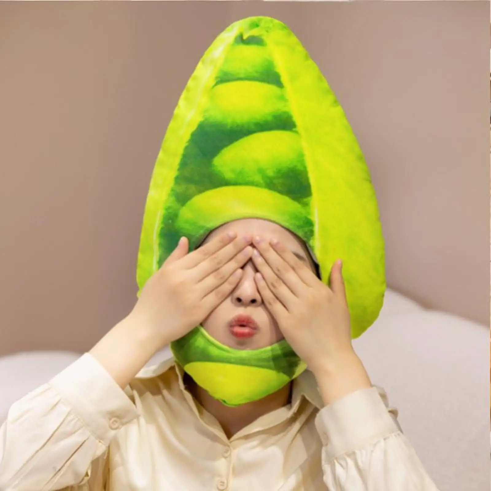 

Cute Vegetable Hat Pea Headpiece Costume Accessories for Event Party Selfie