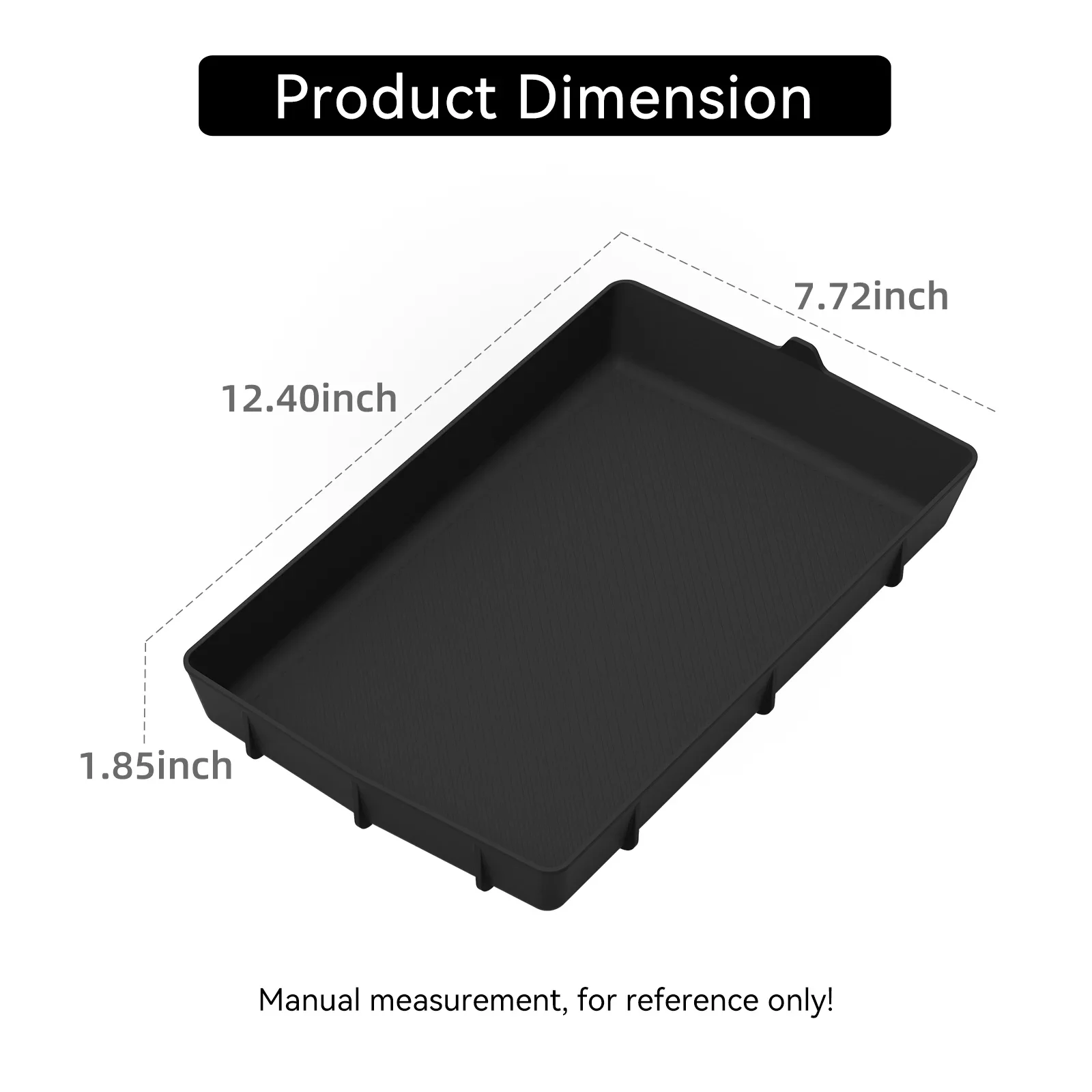 LUCKEASY for Toyota bZ bZ4X/Electric C-HR 2026+ Silicone Center Console Armrest Lower Storage Tray Car Accessories Black