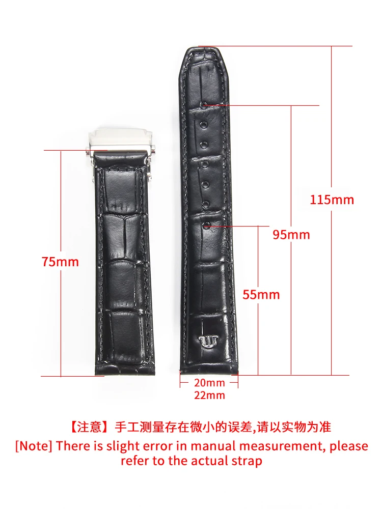 Untuk Aimei tali jam tangan kulit asli pria berbentuk bulan memungkinkan kami Mp6347 Bentao aksesori gelang jam 22mm tali pergelangan tangan