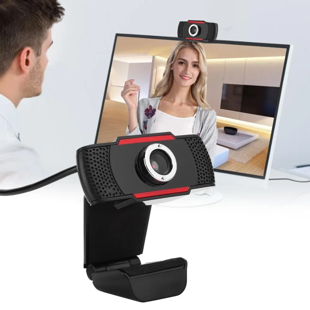 1080P Resolution USB Conference Webcam Rotatable Lens Built-In Microphone HD Webcam Camera USB 2.0 Interface
