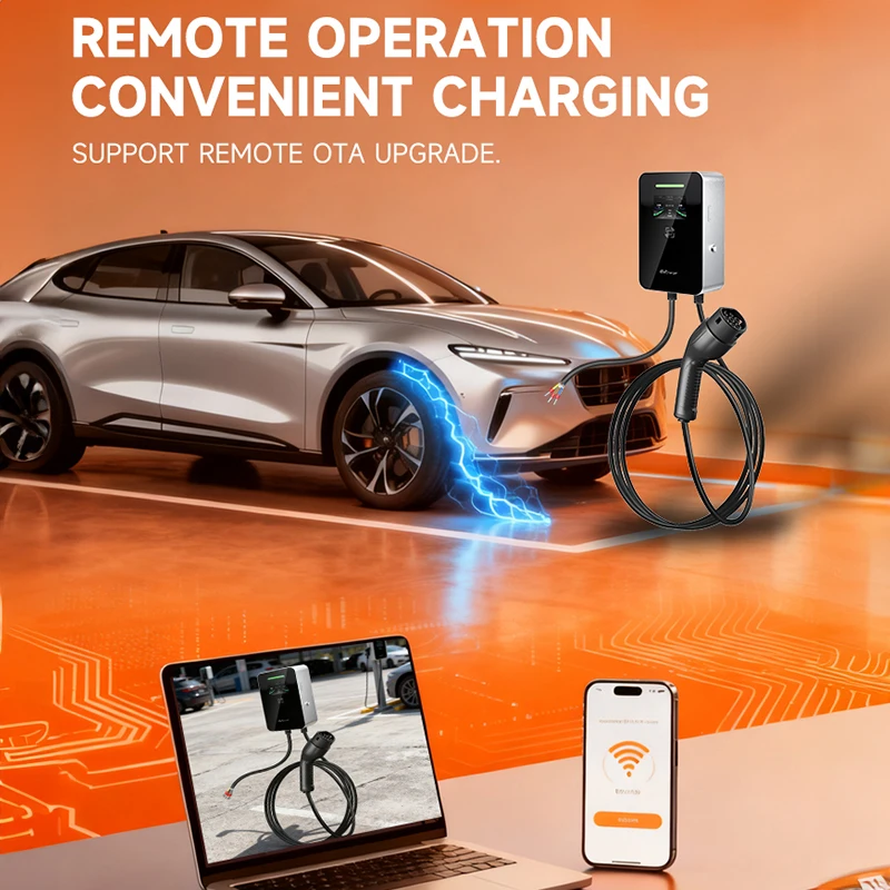 GBT 7KW 32A Настенное зарядное устройство для электромобилей Станция быстрой зарядки для электромобилей Настенная зарядная станция для электромобилей